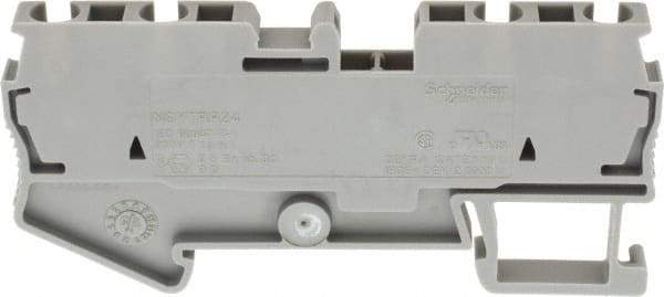 Schneider Electric - 1 Pole, 800 Volt, 24 Amp, -40 to 266°F, DIN Rail Mount, Polyamide Passthrough Terminal Block - 4 Contacts, 28 to 12 AWG Compatibility, 36-1/2mm High - Best Tool & Supply