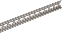 Square D - 10 Inch Long x 0.3 Inch Wide x 1.38 Inch High x Steel DIN Rail - 0.04 Inch Thick - Best Tool & Supply