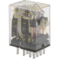 Square D - Electromechanical Plug-in General Purpose Relay - 5 Amp at 240 VAC, 4PDT, 24 VDC - Best Tool & Supply