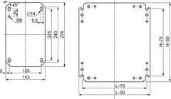 Schneider Electric - Electrical Enclosure Steel Mounting Plate - For Use with 400 (H) x 400 (W) Floor Standing Enclosure, RoHS Compliant, Includes Mounting Hardware & Mounting Plate - Best Tool & Supply