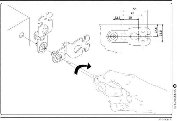 Schneider Electric - Electrical Enclosure Steel Wall Mount Lug - For Use with CRNG Wall Mounting Steel Enclosure/S3D Wall Mounting Steel Enclosure, RoHS Compliant, Includes Mounting Screw & Pre-Mounted Sealing Gasket - Best Tool & Supply