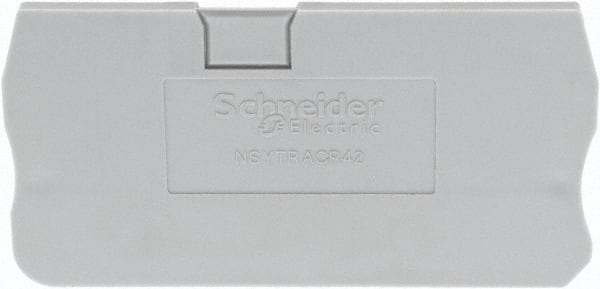 Schneider Electric - 2.2mm High, Terminal Block End Cover - Use with NSYT Terminal Blocks - Best Tool & Supply