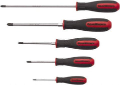 GearWrench - 5 Piece Phillips Screwdriver Set - Blade Sizes: Length 2-1/2, 3, 4 & 6, Bit Sizes: Philips #0 to #3 - Best Tool & Supply