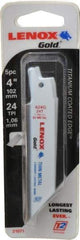 Lenox - 4" Long x 3/4" Thick, Bi-Metal Reciprocating Saw Blade - Tapered Profile, 24 TPI, Toothed Edge, Universal Shank - Best Tool & Supply