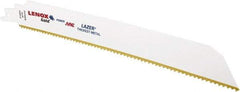 Lenox - 9" Long x 1" Thick, Bi-Metal Reciprocating Saw Blade - Tapered Profile, 8 TPI, Toothed Edge, Universal Shank - Best Tool & Supply