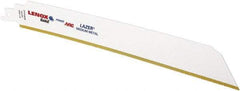 Lenox - 9" Long x 1" Thick, Bi-Metal Reciprocating Saw Blade - Tapered Profile, 18 TPI, Toothed Edge, Universal Shank - Best Tool & Supply