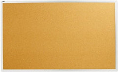 Quartet - 60" Wide x 36" High Open Cork Bulletin Board - Natural Cork over Fiberboard, Aluminum Frame - Best Tool & Supply