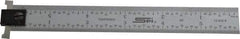 SPI - 6" Long, 1/64, 1/32, 1/16, 1/8" Graduation, Tool Steel Rule - 4R Graduation Style, 3/4" Wide, Silver, Satin Chrome Finish - Best Tool & Supply