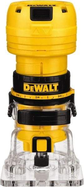 DeWALT - 31,000 RPM, 0.6 HP, 4.5 Amp, Laminate Trimmer Electric Router - 120 Volts, 1/4 Inch Collet - Best Tool & Supply