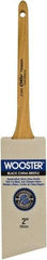 Wooster Brush - 2" Angled Hog Sash Brush - 2-7/16" Bristle Length, 7-7/8" Maple Rattail Handle - Best Tool & Supply