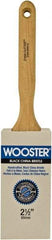 Wooster Brush - 2-1/2" Flat Hog Sash Brush - 3-3/16" Bristle Length, 6-1/8" Maple Fluted Handle - Best Tool & Supply