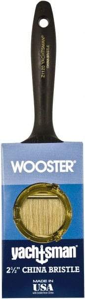 Wooster Brush - 2-1/2" Flat Hog Varnish Brush - 2-11/16" Bristle Length, 6-1/4" Plastic Beavertail Handle - Best Tool & Supply