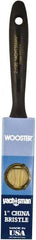 Wooster Brush - 1" Flat Hog Varnish Brush - 2-3/16" Bristle Length, 6-1/2" Plastic Beavertail Handle - Best Tool & Supply