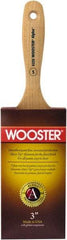 Wooster Brush - 3" Oval Synthetic Varnish Brush - 3-7/16" Bristle Length, 6-1/4" Maple Beavertail Handle - Best Tool & Supply