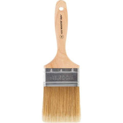 Wooster Brush - 3" Flat Synthetic Varnish Brush - 3-3/16" Bristle Length, 6-1/2" Maple Beavertail Handle - Best Tool & Supply