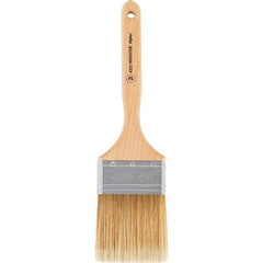 Wooster Brush - 3" Flat Synthetic Sash Brush - 3-3/16" Bristle Length, 7-7/8" Maple Fluted Handle - Best Tool & Supply