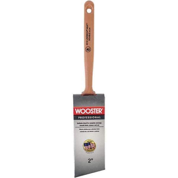 Wooster Brush - 2" Angled Synthetic Sash Brush - 2-11/16" Bristle Length, 7-7/8" Poly Foam Fluted Handle - Best Tool & Supply