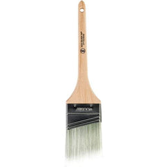 Wooster Brush - 2-1/2" Angled Synthetic Sash Brush - 2-11/16" Bristle Length, 7-1/4" Wood Rattail Handle - Best Tool & Supply