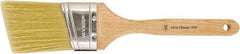 Wooster Brush - 2-1/2" Oval/Angle Synthetic Varnish Brush - 3-3/16" Bristle Length, 8" Maple Fluted Handle - Best Tool & Supply