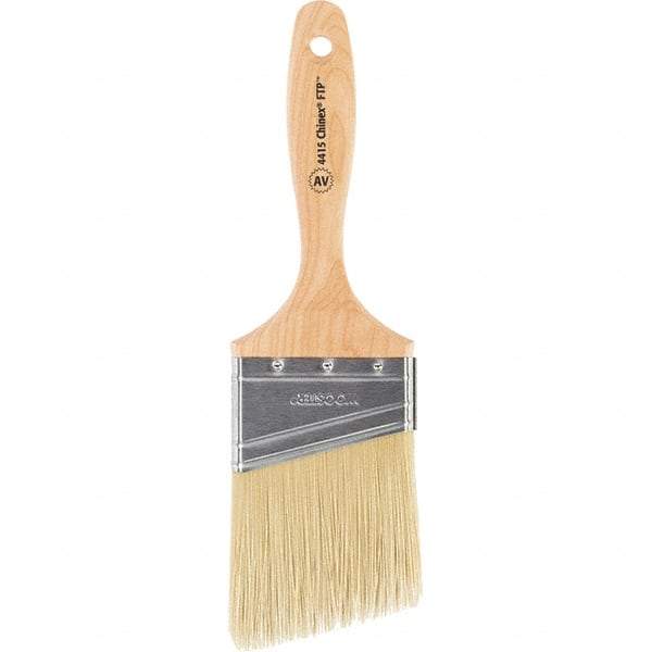 Wooster Brush - 3" Angled Synthetic Varnish Brush - 3-3/16" Bristle Length, 5-7/8" Maple Beavertail Handle - Best Tool & Supply