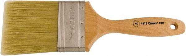 Wooster Brush - 3" Flat Synthetic Varnish Brush - 3-3/16" Bristle Length, 6-1/2" Maple Beavertail Handle - Best Tool & Supply