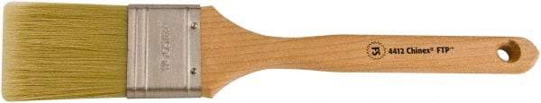 Wooster Brush - 2" Flat Synthetic Sash Brush - 2-11/16" Bristle Length, 7-7/8" Maple Fluted Handle - Best Tool & Supply