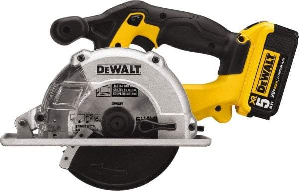 DeWALT - 20 Volt, 5-1/2" Blade, Cordless Circular Saw - 3,700 RPM, 2 Lithium-Ion Batteries Included - Best Tool & Supply