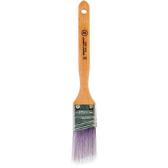 Wooster Brush - 1-1/2" Angled Synthetic Sash Brush - 2-7/16" Bristle Length, 7.77" Maple Fluted Handle - Best Tool & Supply