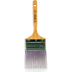 Wooster Brush - 3" Flat Synthetic Varnish Brush - 3-3/16" Bristle Length, 6-1/4" Maple Dowel Handle - Best Tool & Supply