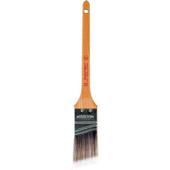 Wooster Brush - 1-1/2" Angled Nylon/Polyester Sash Brush - 2-3/16" Bristle Length, 8" Maple Rattail Handle - Best Tool & Supply