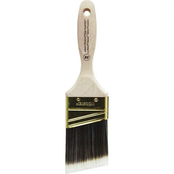 Wooster Brush - 2-1/2" Angled Nylon/Polyester Varnish Brush - 2-15/16" Bristle Length, 5-5/8" Plastic Beavertail Handle - Best Tool & Supply