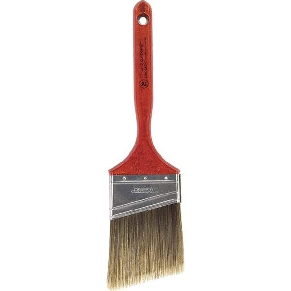 Wooster Brush - 3" Angled Nylon/Polyester Sash Brush - 3-3/16" Bristle Length, 7-3/16" Wood Fluted Handle - Best Tool & Supply