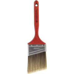 Wooster Brush - 3" Angled Nylon/Polyester Sash Brush - 3-3/16" Bristle Length, 7-3/16" Wood Fluted Handle - Best Tool & Supply