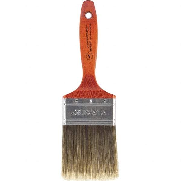 Wooster Brush - 3" Flat Nylon/Polyester Varnish Brush - 3-3/16" Bristle Length, 5-1/2" Wood Beavertail Handle - Best Tool & Supply