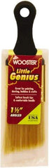 Wooster Brush - 1-1/2" Flat Synthetic General Purpose Paint Brush - 2-3/16" Bristle Length, 2-1/2" Plastic Short Handle - Best Tool & Supply