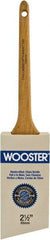 Wooster Brush - 2-1/2" Angled Hog Sash Brush - 2-7/16" Bristle Length, 8" Maple Rattail Handle - Best Tool & Supply