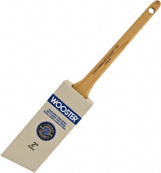 Wooster Brush - 2" Angled Hog Sash Brush - 2-3/16" Bristle Length, 8" Maple Rattail Handle - Best Tool & Supply