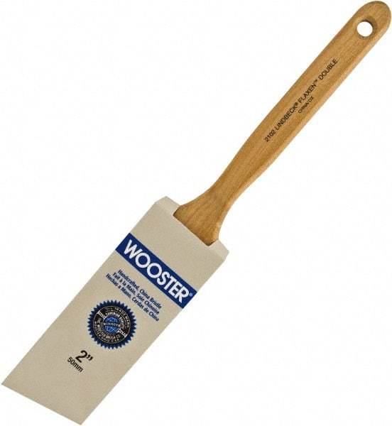 Wooster Brush - 2" Angled Hog Sash Brush - 2-11/16" Bristle Length, 7-7/8" Maple Fluted Handle - Best Tool & Supply