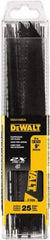 DeWALT - 9" Long x 1" Thick, High Speed Steel Reciprocating Saw Blade - Tapered Profile, 6 TPI, Toothed Edge, Universal Shank - Best Tool & Supply