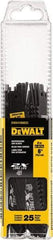 DeWALT - 6" Long x 1" Thick, High Speed Steel Reciprocating Saw Blade - Tapered Profile, 6 TPI, Toothed Edge, Universal Shank - Best Tool & Supply