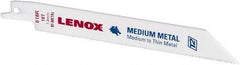 Lenox - 6" Long x 3/4" Thick, Bi-Metal Reciprocating Saw Blade - Straight Profile, 18 TPI, Toothed Edge - Best Tool & Supply