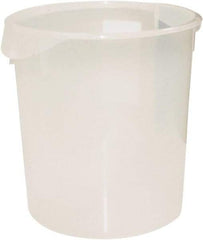 Rubbermaid - Round, Clear Polypropylene Food Storage Container - 14" High x 13.1" Wide - Best Tool & Supply