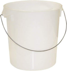 Rubbermaid - Round, White Polyethylene Food Storage Container - 14" High x 13.1" Wide - Best Tool & Supply