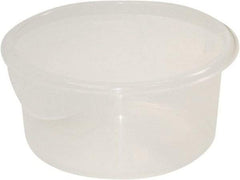 Rubbermaid - Round, Clear Polypropylene Food Storage Container - 4" High x 8-1/2" Wide - Best Tool & Supply