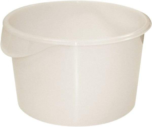 Rubbermaid - Round, White Polyethylene Food Storage Container - 8.1" High x 13.1" Wide - Best Tool & Supply