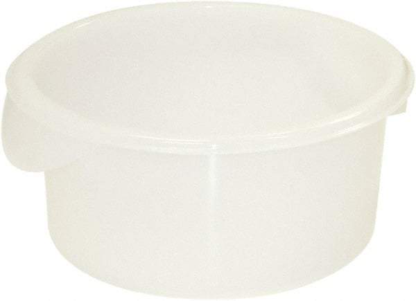 Rubbermaid - Round, White Polyethylene Food Storage Container - 10.6" High x 10" Wide - Best Tool & Supply