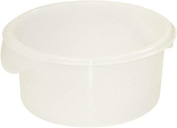 Rubbermaid - Round, White Polyethylene Food Storage Container - 7.6" High x 10" Wide - Best Tool & Supply