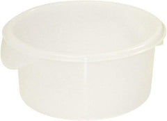 Rubbermaid - Round, White Polyethylene Food Storage Container - 7.6" High x 10" Wide - Best Tool & Supply