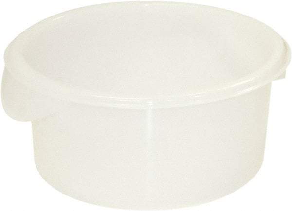 Rubbermaid - Round, White Polypropylene & Polyethylene Food Storage Container - 7.8" High x 8-1/2" Wide - Best Tool & Supply