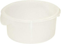 Rubbermaid - Round, White Polypropylene & Polyethylene Food Storage Container - 7.8" High x 8-1/2" Wide - Best Tool & Supply